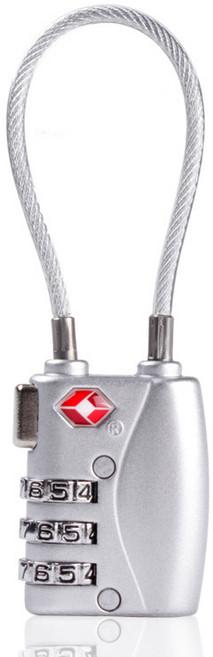 허니비 TSA719 와이어형 자물쇠 실버, 1개