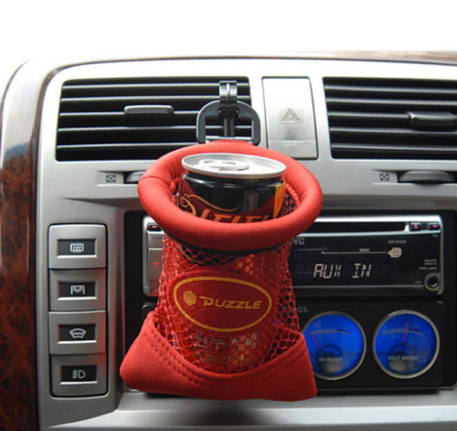 카데코 퍼즐 넷포켓 다용도 주머니 차량용휴지통 수납함 그물포켓 휴대폰포켓, 블루, 1개