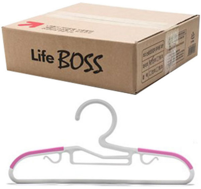 리빙해피 유아용 논슬립 옷걸이, 화이트핑크, 30개