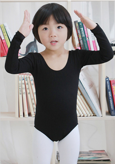 국산 남아/주니어 긴팔레오타드(블랙) 남아발레복 주니어레오타드
