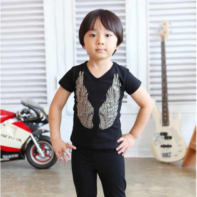 국산 남아/주니어 블레이드 투피스7부세트 발레복(상의+하의세트)