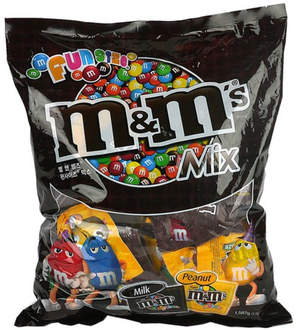 엠앤엠즈 펀사이즈 믹스 초콜릿, 1.587kg, 1개
