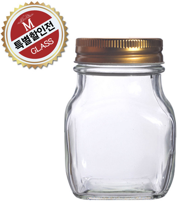 15_Mglass사각K200(200ml 골드)(1개), 200ml, 1개