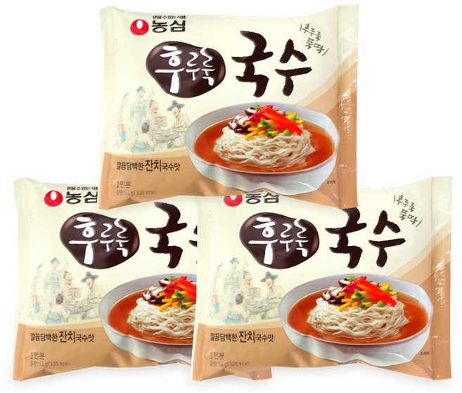농심 후루룩 국수 92g, 3개