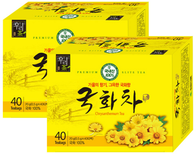송원 국화차 40T+40T, 500mg, 2개, 40개입