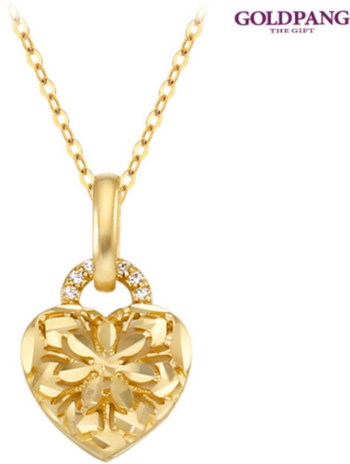 골드팡 베리떼하트 목걸이 골드(화이트/로즈골드)목걸이