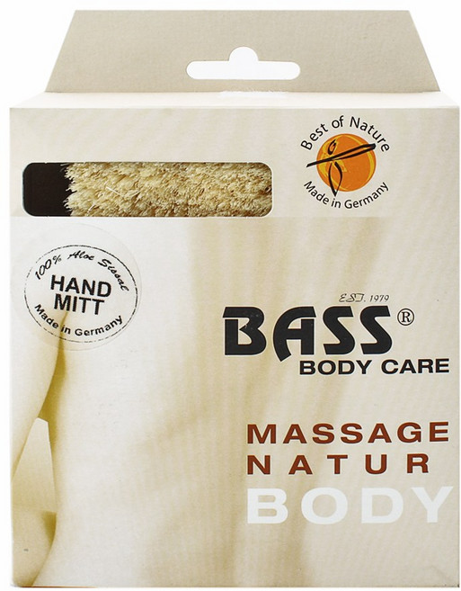 BASS BRUSHES 身體護理 100% 蘆薈西沙爾刷毛沐浴巾手套, 單一顏色, 1個