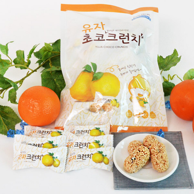 고흥 유자로 만든 유자 초코 크런치, 180g, 3개