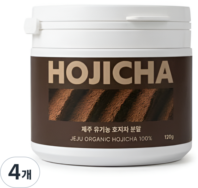 푸른들 제주 유기농 호지차 분말, 4개, 1개입, 120g