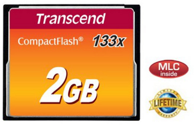트랜샌드 CF카드 133x, 2GB, 1개