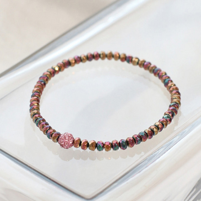 붓다스토리 핑크 헤마 원석 팔찌 패션