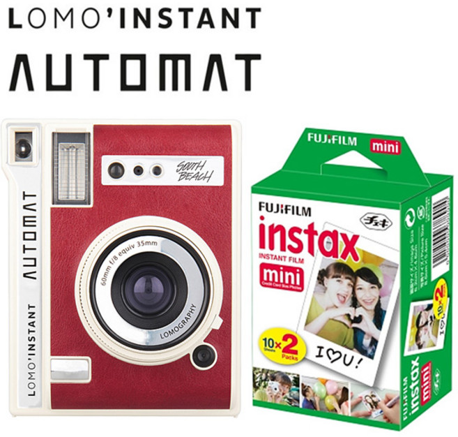 로모그래피 로모인스턴트 오토맷 사우스 비치(버건디)+미니필름20장, 버건디 1대, 오토맷 사우스 비치+미니필름20장, 1개