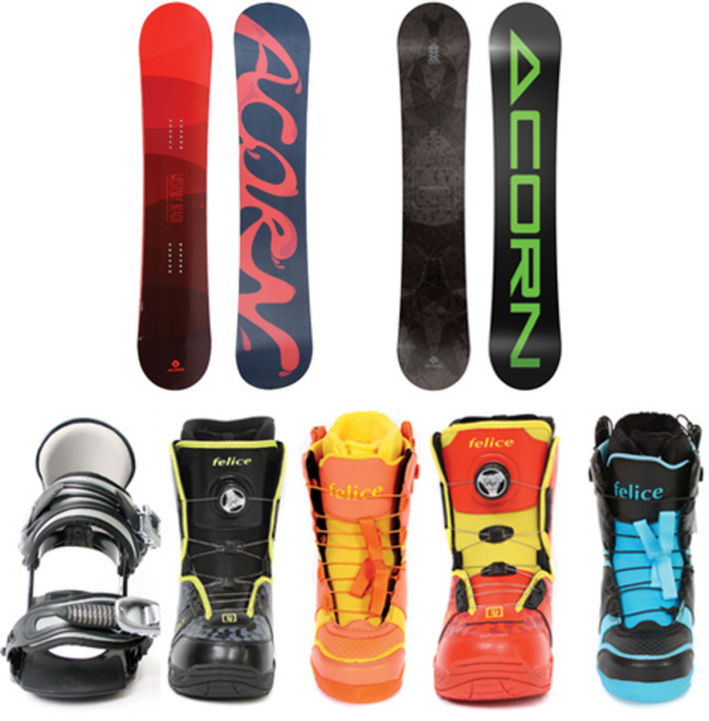 FELICE 장비세트02 ACORN데크 FELICE바인딩 FELICE보아부츠, SCORPION 블랙145+바인딩M, 1개