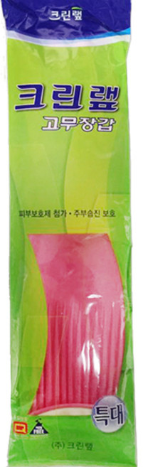 크린랲 고무장갑 특대, 핑크, 특대(XL), 1개