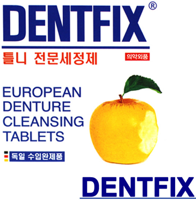 덴트픽스 틀니 치아교정기 전문세정제, 32개입, 1개