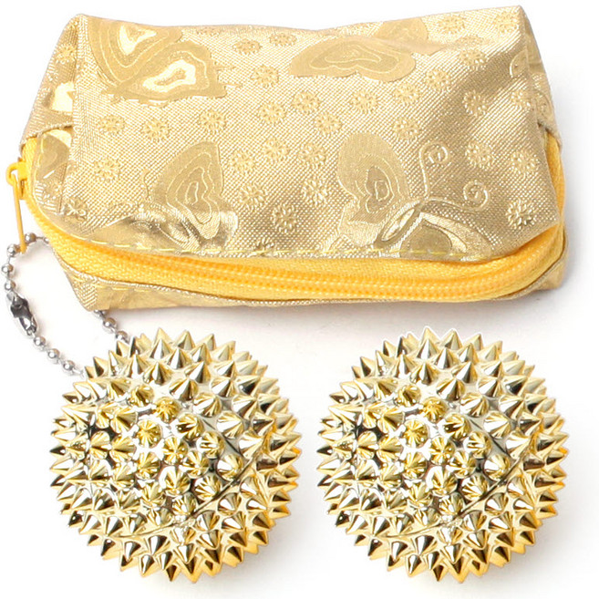 토탈하우스 허준 황금 수지침 지압볼 마사지 볼마사지 허준황금수지침, (볼2개+파우치)