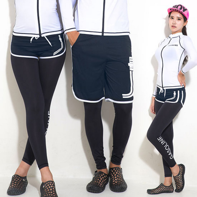 이라인 커버업 비치 바지, 네이비