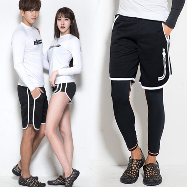 이라인 (세일) 커버업팬츠 블랙 비치바지, 여_F(S)