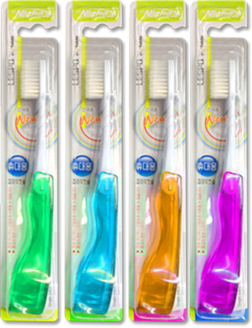 니치 레스포 접이식 칫솔, 1개입, 4개