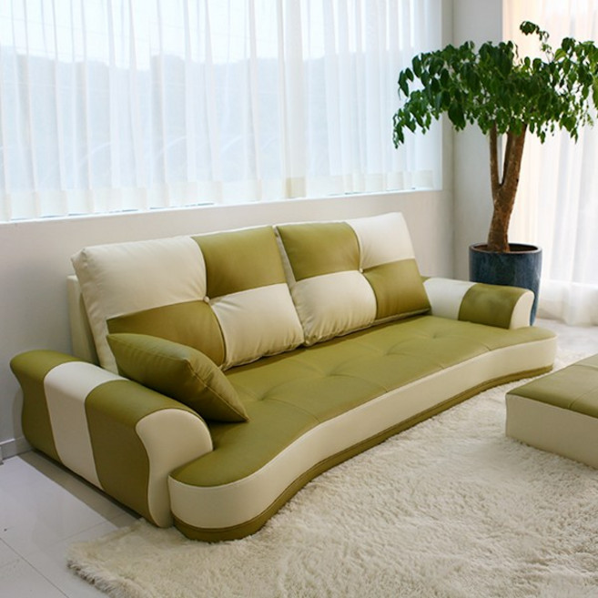 밸런스가구 스위티 3인용 소파, 올리브그린