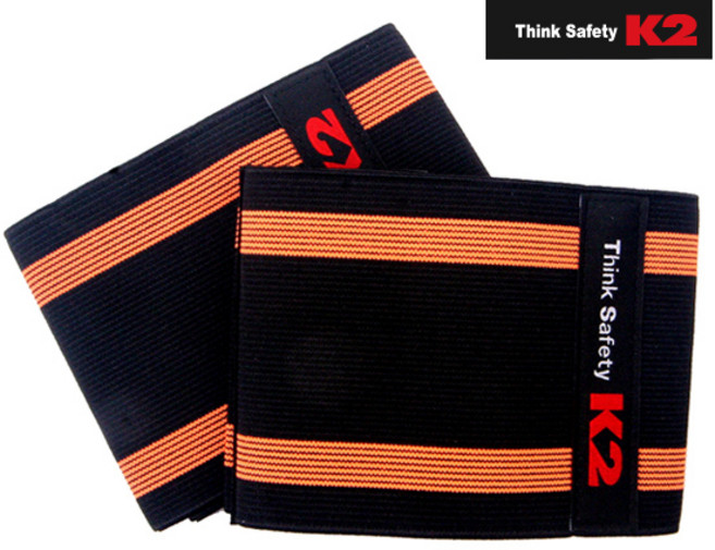 케이투세이프티 안전화 각반 2p, 검정 + 오렌지, 1개