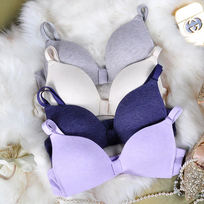 로맨틱멜로우 리본코튼 볼륨업 브라