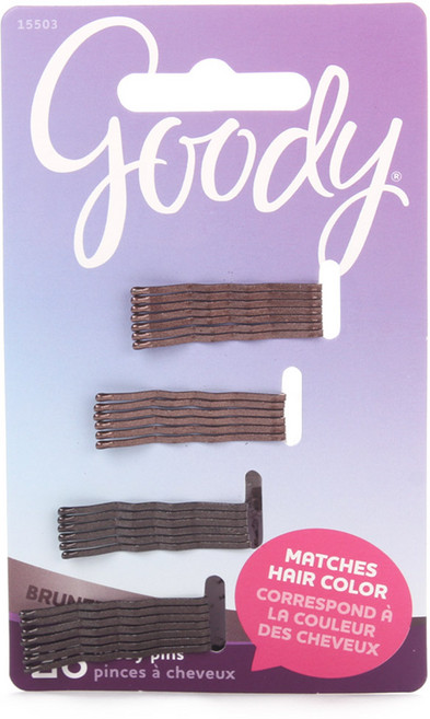 구디 바비 머리핀 브루넷 28개입