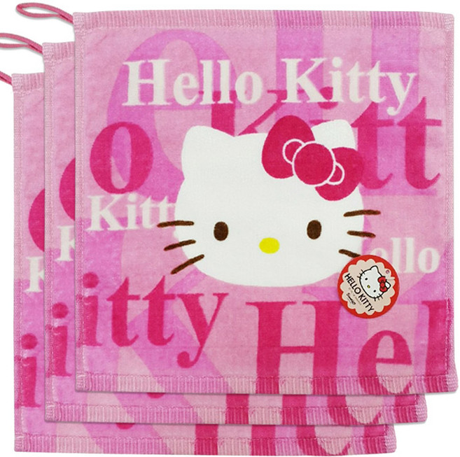 헬로키티 핸드 주방타올 31 x 31 cm, 로고, 3개