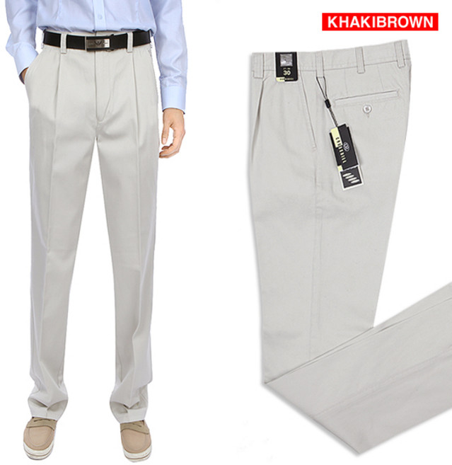 남자 면바지 남성 링클프리 바지 면100% 골프바지 중년 아빠옷 빅사이즈 30~40