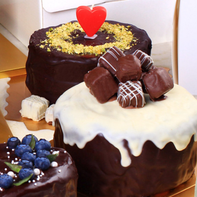 달곰베이킹 초코퐁당 가나슈케익 만들기세트, 1세트, 초코퐁당 가나슈케익 만들기세트-미니-2인용