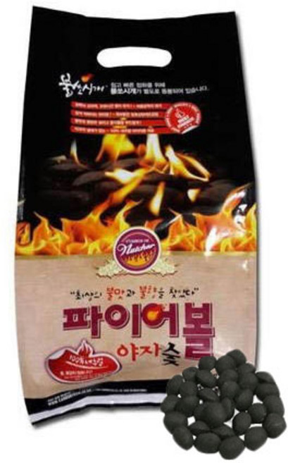 카본텍 파이어볼 야자숯 1kg, 1개