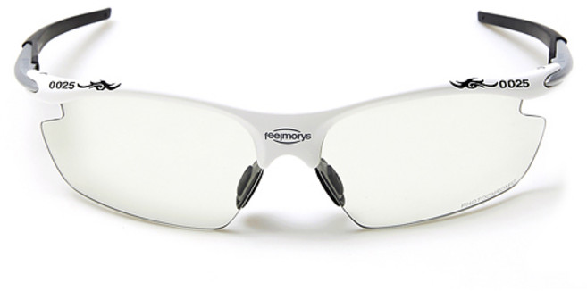 필모리스 스포츠선글라스 주야겸용 MS-0025PH 변색고글, 화이트블랙, 1개