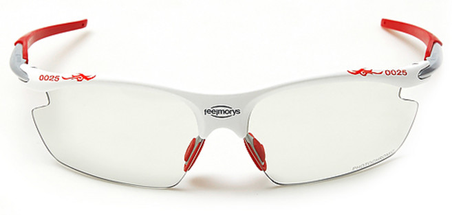 필모리스 스포츠선글라스 주야겸용 MS-0025PH 변색고글, 화이트레드, 1개