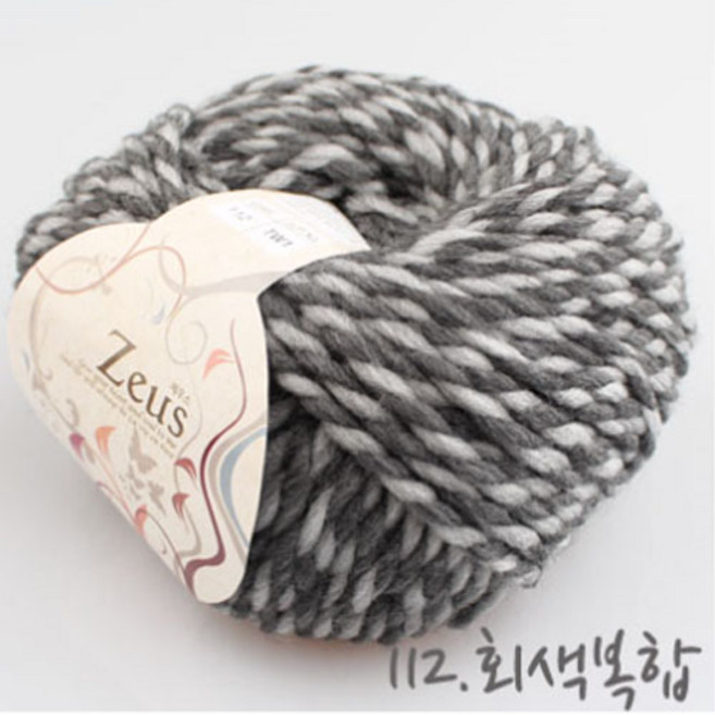 굿울 제우스 텐셀 소프트아크릴 혼방사, 112(회색복합), 1개