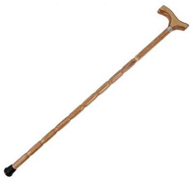 나무 지팡이 원목 고급 T자형, 1개