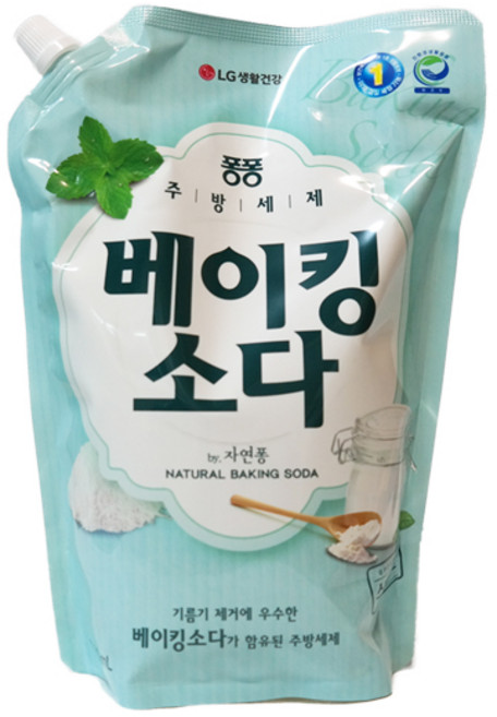 퐁퐁 베이킹소다 주방세제 깔끔한 민트향 리필형, 1.2L, 1개