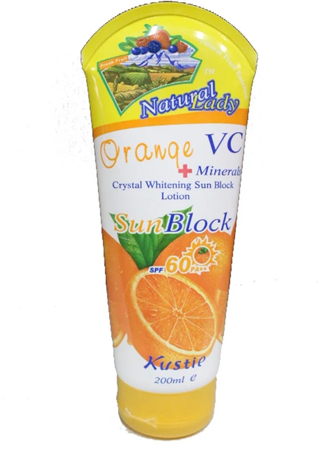 내추럴 레이디 오렌지 VC 썬블록 로션 SPF 60 PA++ 200㎖, 1개, 200ml - 쿠팡