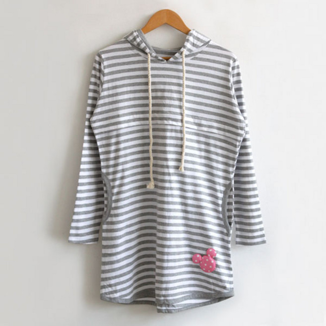 마더라이크 레몬후드수유원피스