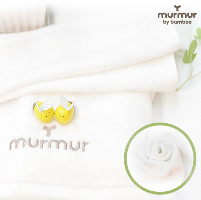 머머 대나무섬유100% 베이비 밤부 세면타올 2종 세트 저자극 아기목욕 얼굴 세안수건