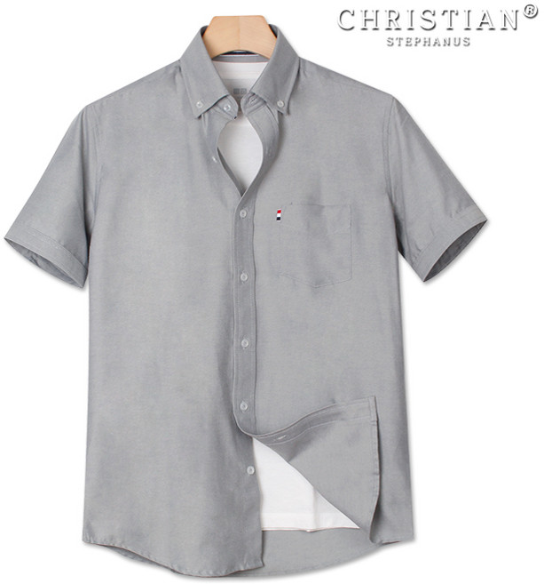 오마보이 남성용 크리스챤 캐주얼 반팔 무지 남방 275VK