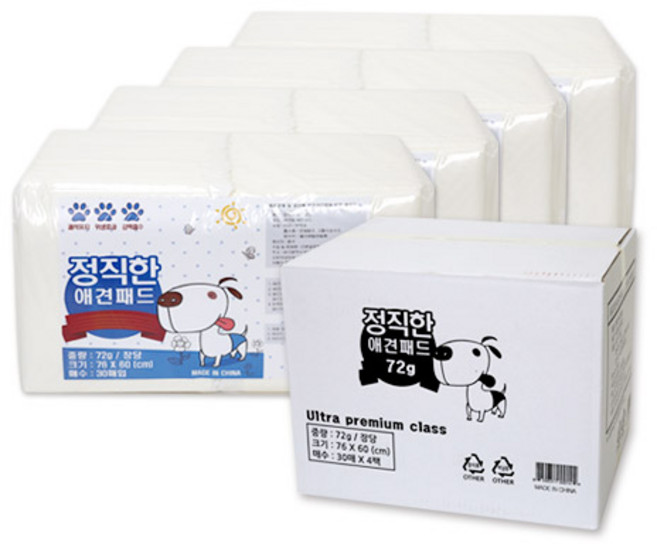 정직한패드 강아지 패드 울트라 프리미엄 72g, 120개입, 1개