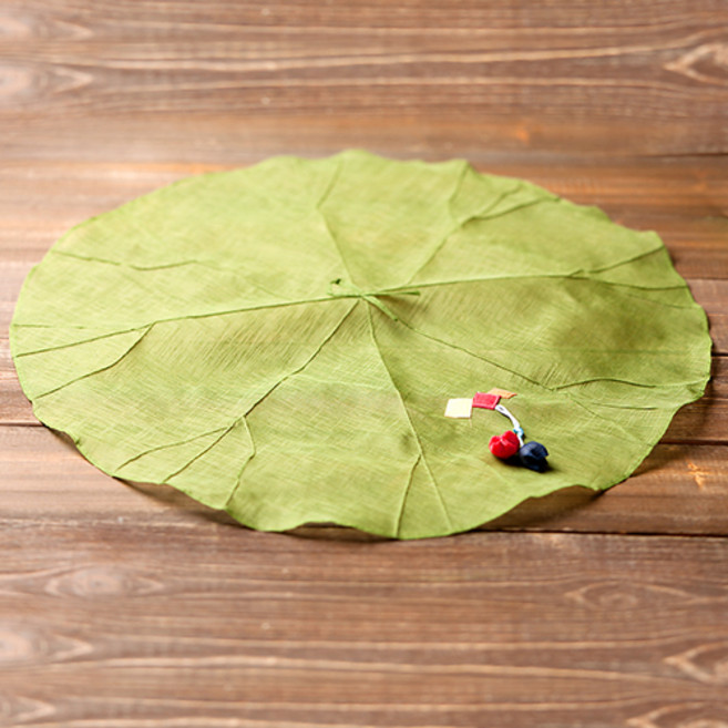 하율공방 고급 모시 전통 꽃방울 연잎 밥상보, 1개