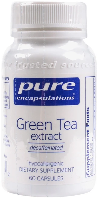 Pure Encapsulations 그린 티 추출물 디카페인 캡슐, 1개, 60정 - 쿠팡