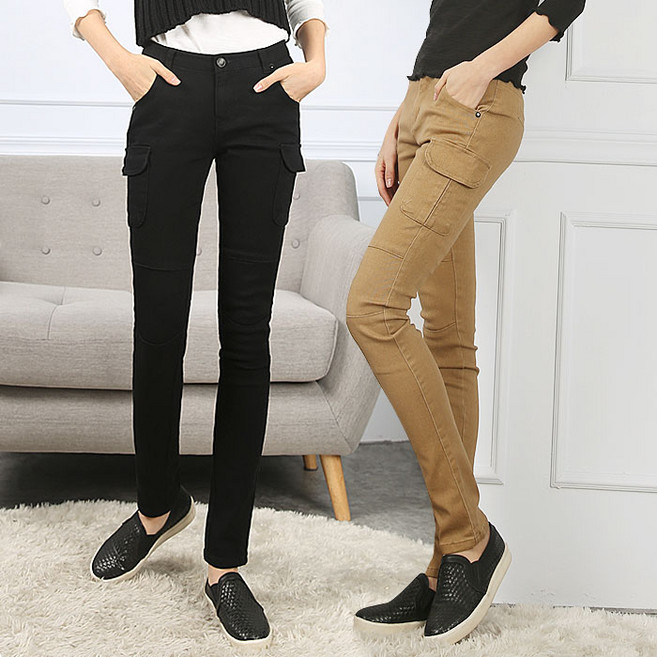 턴키 공용 스타일 434 카고절개스키니진