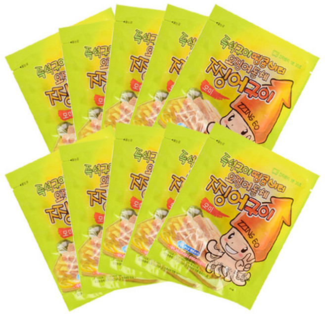 영화관 땅콩 버터오징어 찡어구이 모미 80g 10팩세트, 10개