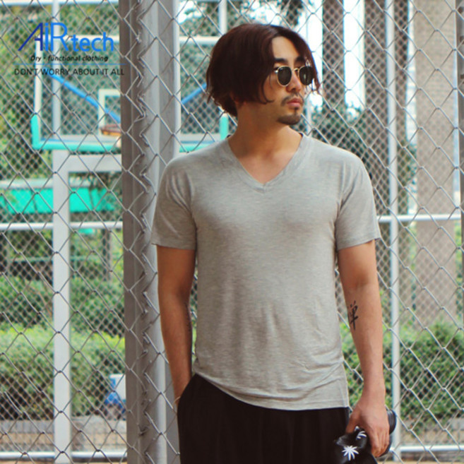 아리탐 모달티셔츠 V넥 반팔 에어텍 (남)