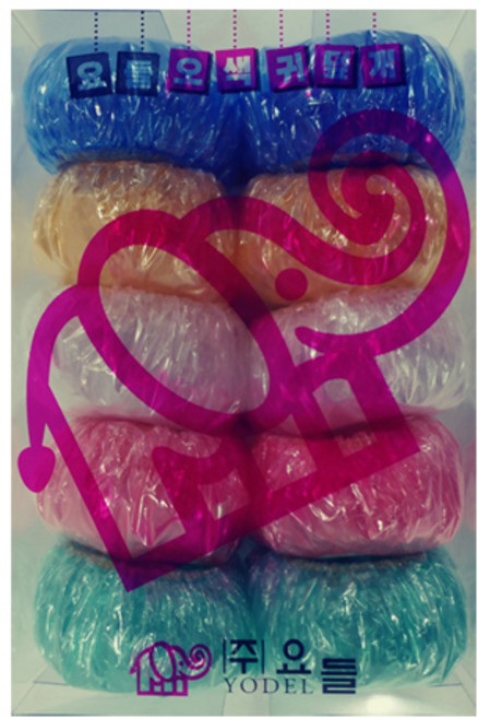 요들 오색 귀덮개, 100개, 혼합색상