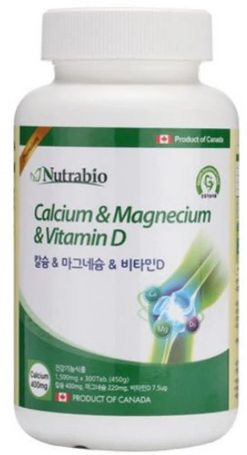 Nutrabio 칼슘&마그네슘&비타민D 300정, 1개 - 쿠팡
