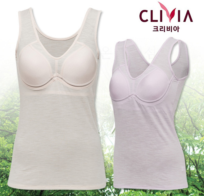 크리비아 쿨 인견 슬러브사 메쉬 몰드 브라 런닝 clg4588a