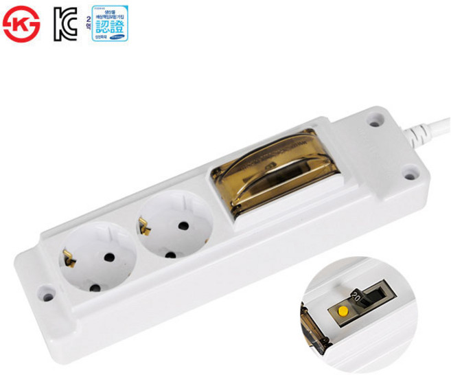 현대일렉트릭 고용량멀티탭 에어콘난방기용 멀티탭, 5m, 1개